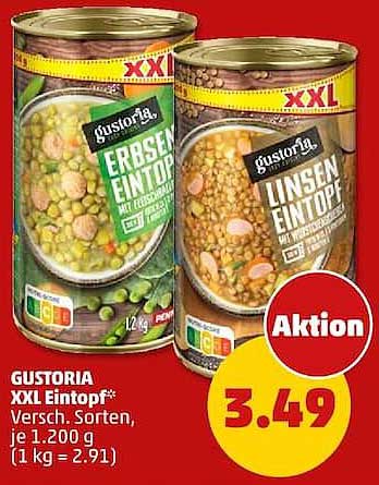 GUSTORIA XXL Eintopf** Versch. Sorten, je 1.200 g