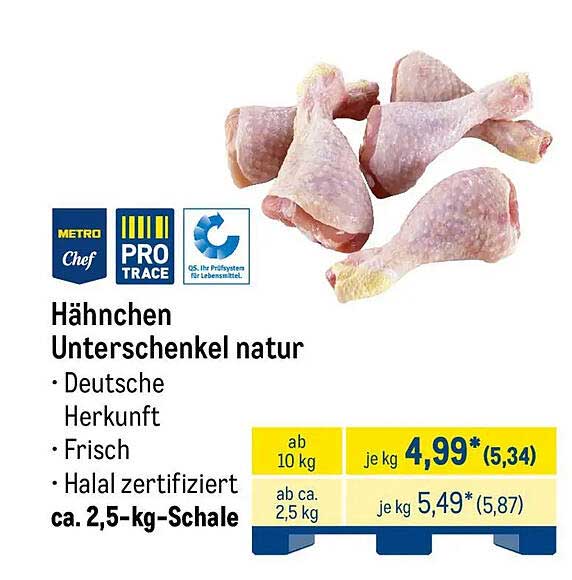 Hähnchen Unterschenkel natur