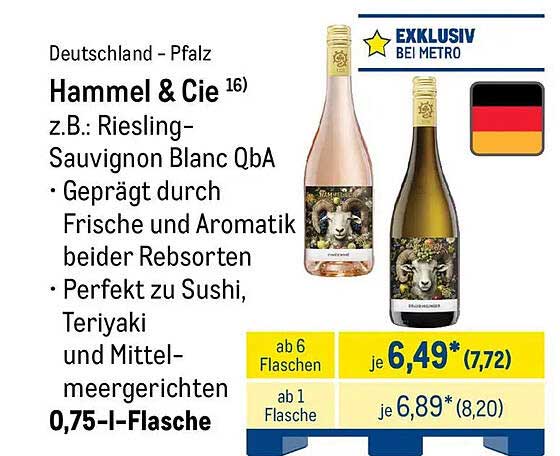 Hammel & Cie z.B.: Riesling-Sauvignon Blanc QbA