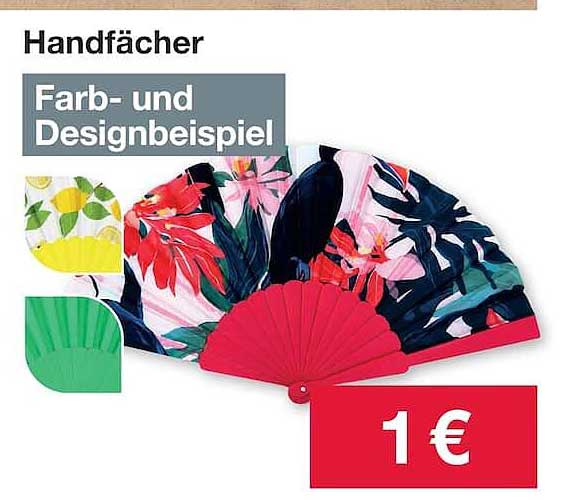 Handfächer Farb- und Designbeispiel