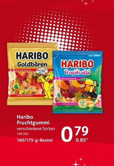 Haribo Fruchtgummi verschiedene Sorten 198263 160/175-g-Beutel