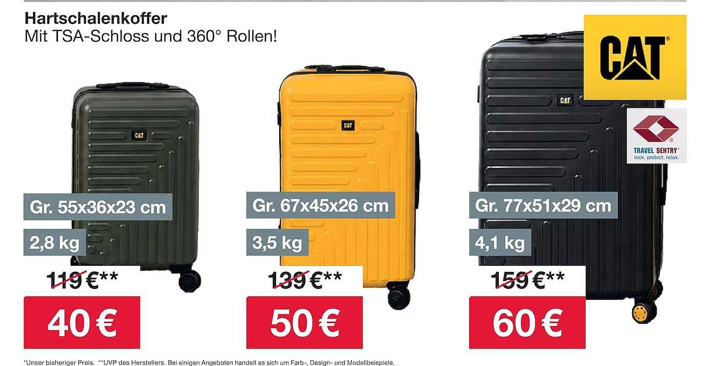Hartschalenkoffer Mit TSA-Schloss und 360° Rollen!