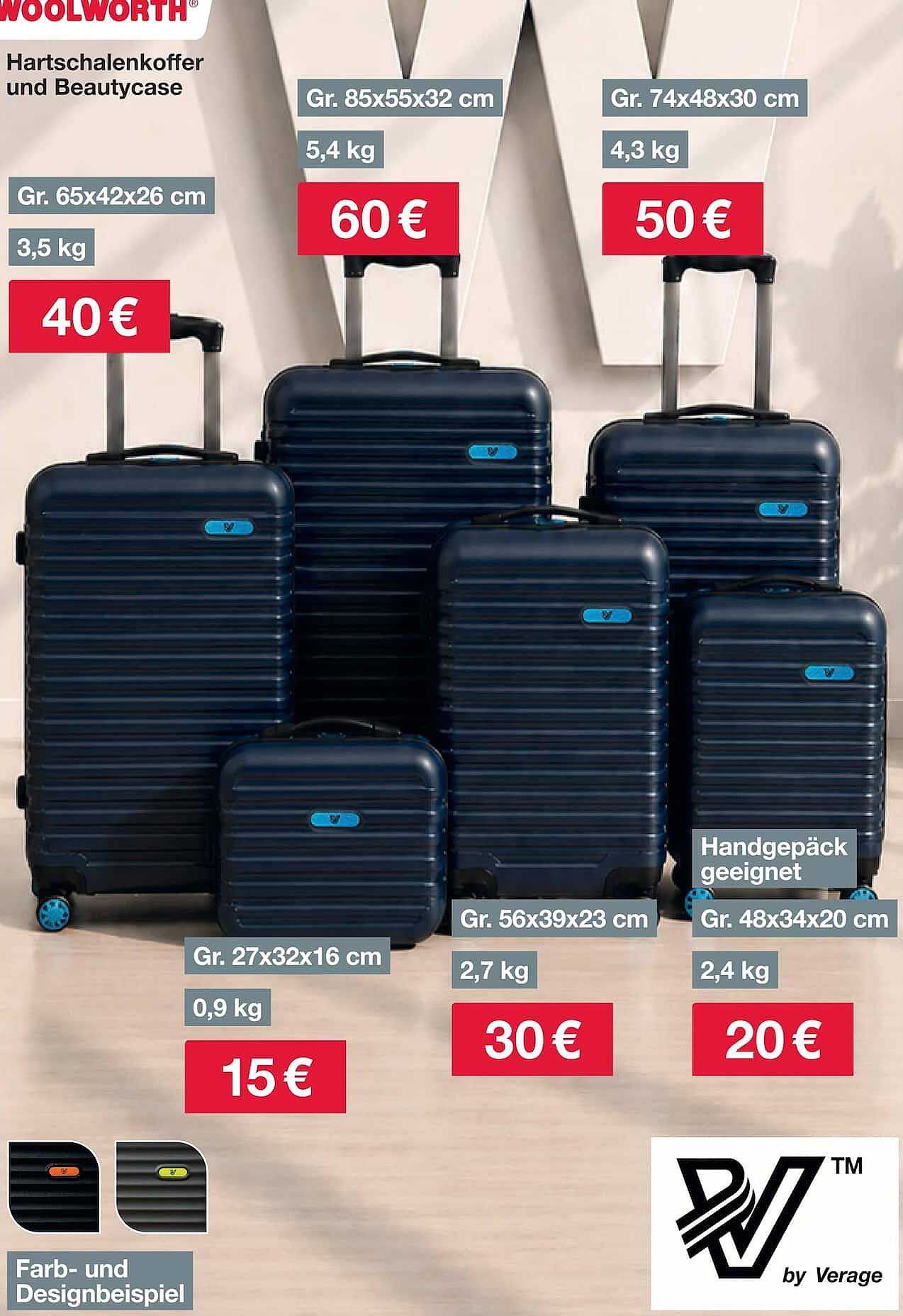 Hartschalenkoffer und Beautycase