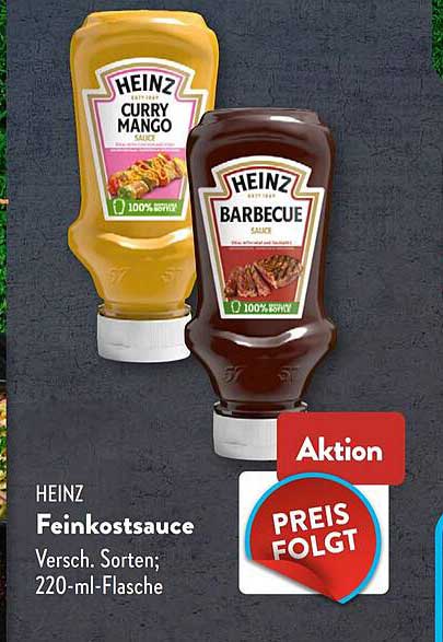 HEINZ Feinkostsauce Versch. Sorten; 220-ml-Flasche