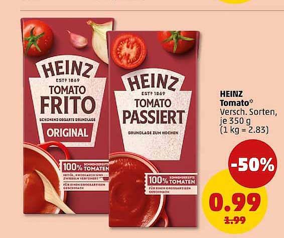 HEINZ Tomato* versch. Sorten, je 350 g (1 kg = 2.83)