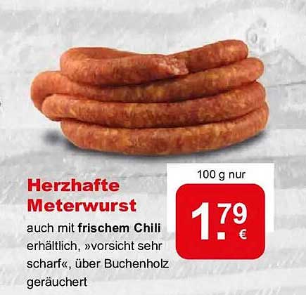 Herzhafte Meterwurst