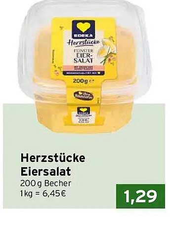 Herzstücke Eiersalat 200 g Becher 1kg = 6,45€