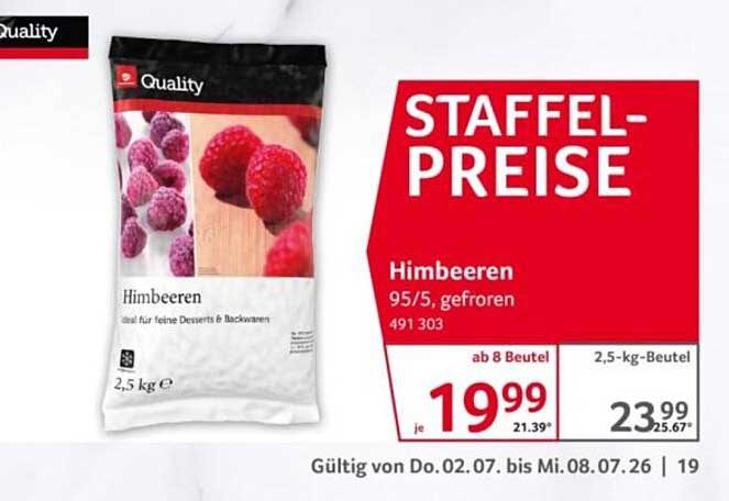 Himbeeren 95/5, gefroren
