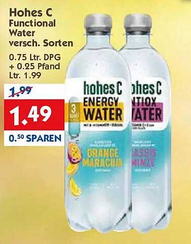Hohes C Functional Water versch. Sorten