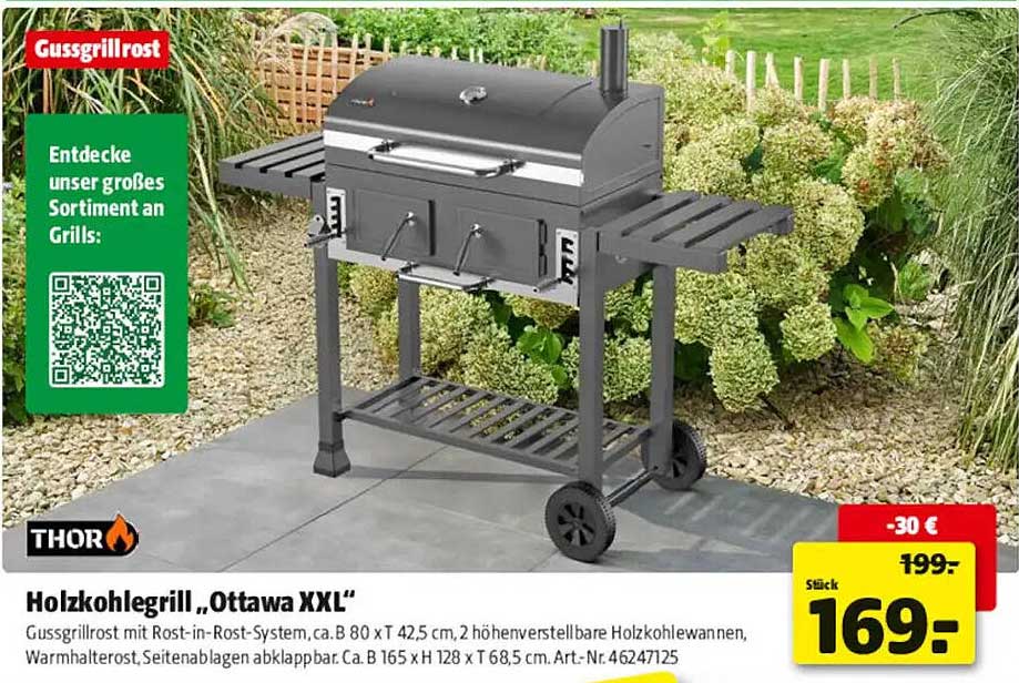 Holzkohlegrill „Ottawa XXL“