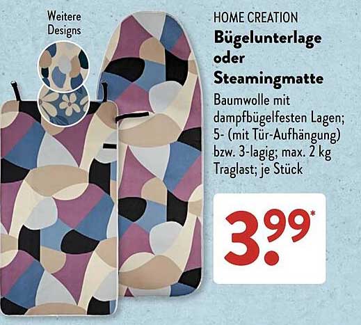 HOME CREATION Bügelunterlage oder Steamingmatte