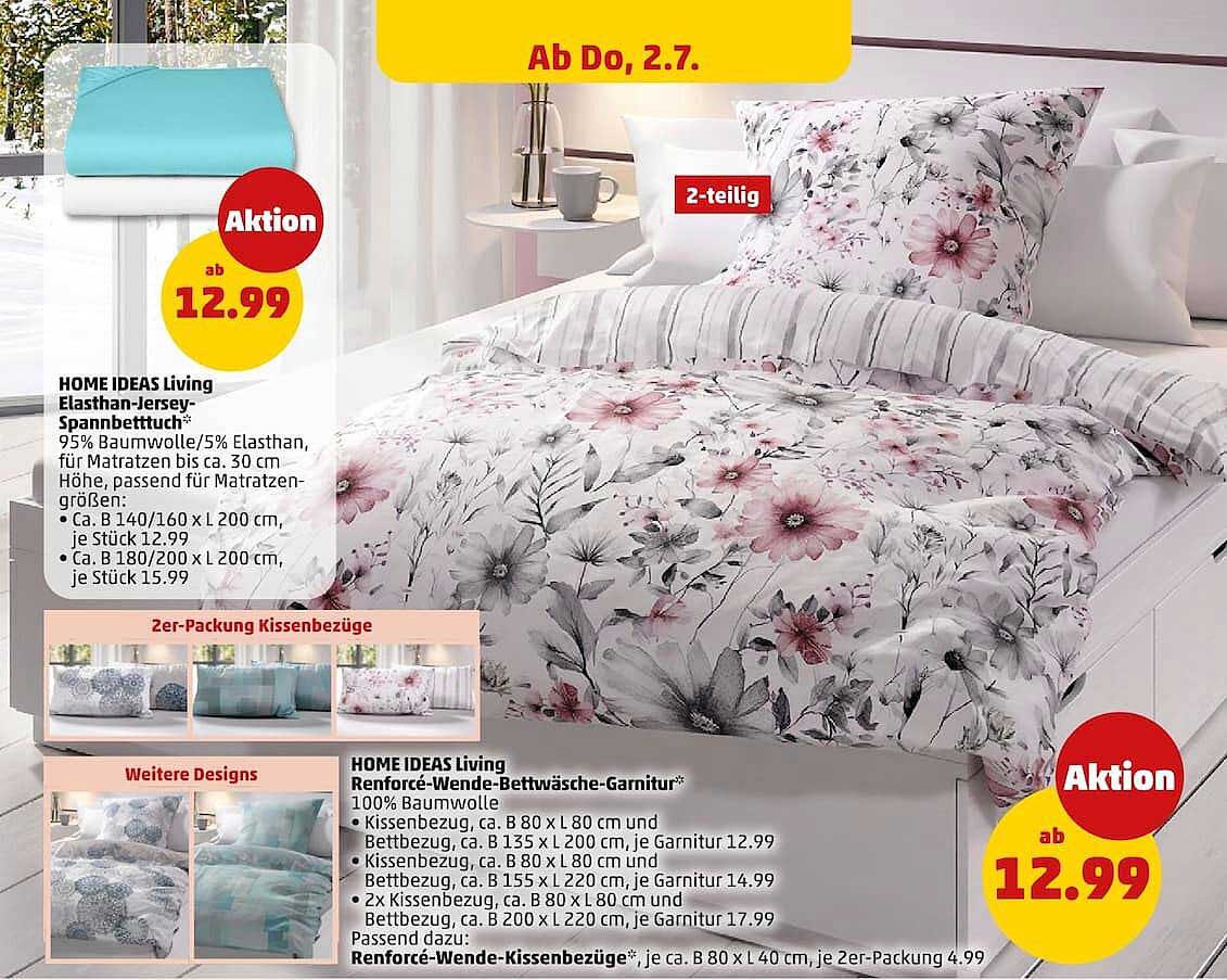 HOME IDEAS Living Elastan-Jersey-Spannbetttuch*
