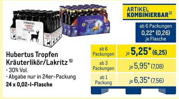 Hubertus Tropfen Kräuterlikör/Lakritz