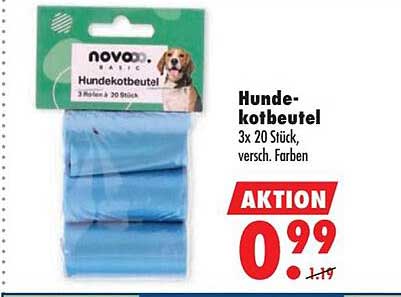 Hundekotbeutel 3x 20 Stück, versch. Farben