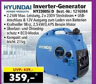 HYUNDAI Inverter-Generator HY2300i D