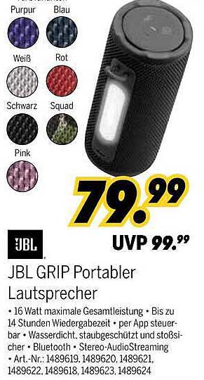 JBL GRIP Portabler Lautsprecher