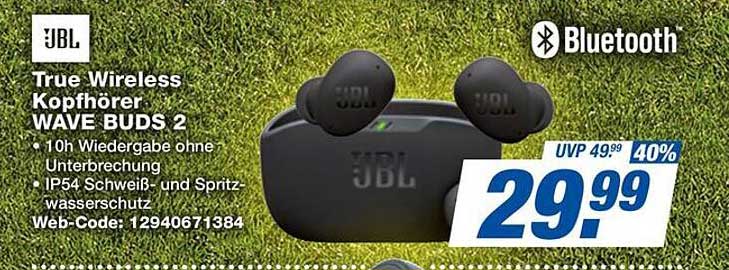 JBL True Wireless Kopfhörer WAVE BUDS 2