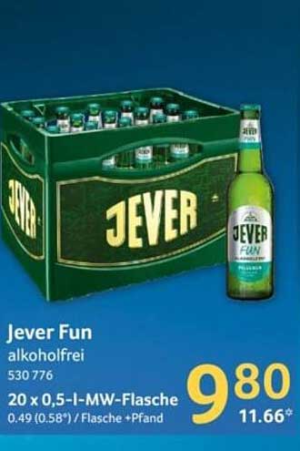 Jever Fun alkoholfrei 530 776 20 x 0,5-l-MW-Flasche