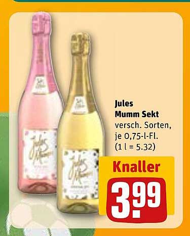 Jules Mumm Sekt versch. Sorten, je 0,75-l-Fl. (1 l = 5.32)