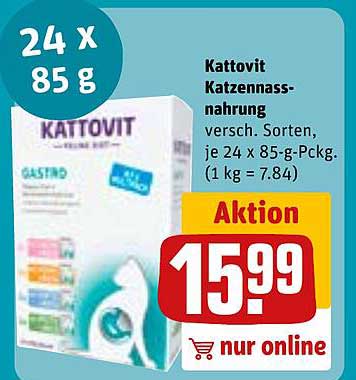 Kattovit Katzennahrung versch. Sorten, je 24 x 85-g-Pckg. (1 kg = 7.84)