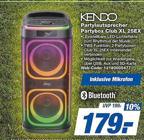 KENDO Partylautsprecher Partybox Club XL 25EX