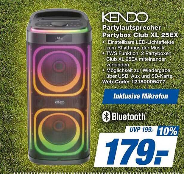KENDO Partylautsprecher Partybox Club XL 25EX