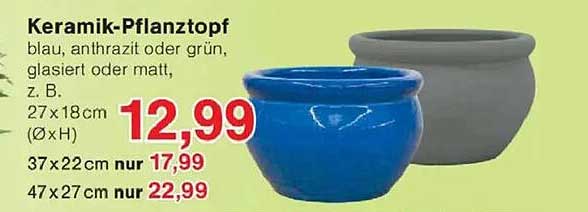 Keramik-Pflanztopf