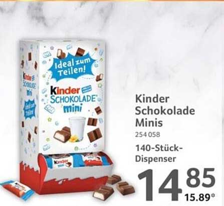 Kinder Schokolade Minis 140-Stück-Dispenser
