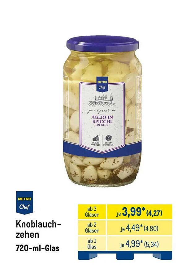 Knoblauchzehen 720-ml-Glas