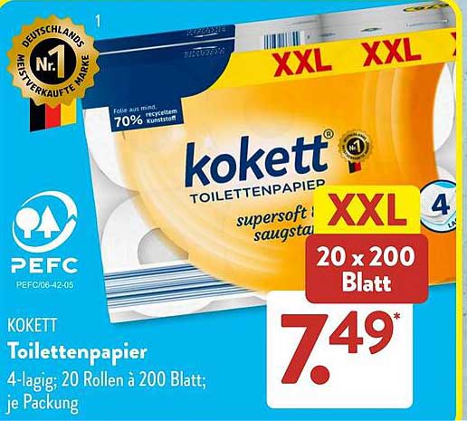 Kokett Toilettenpapier