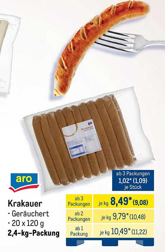 Krakauer - Geräuchert - 20 x 120 g - 2,4-kg-Packung