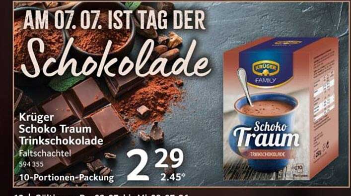 Krüger Schoko Traum Trinkschokolade Faltschachtel 10-Portionen-Packung