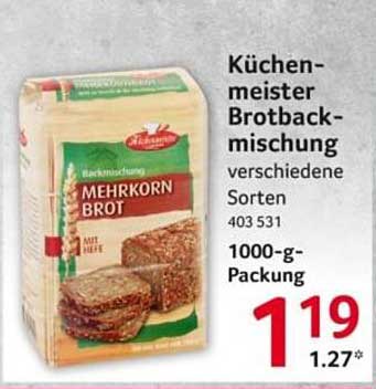 Küchenmeister Brotbackmischung verschiedene Sorten 1000-g-Packung