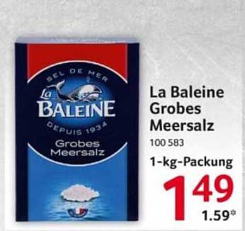 La Baleine Grobes Meersalz 1-kg-Packung