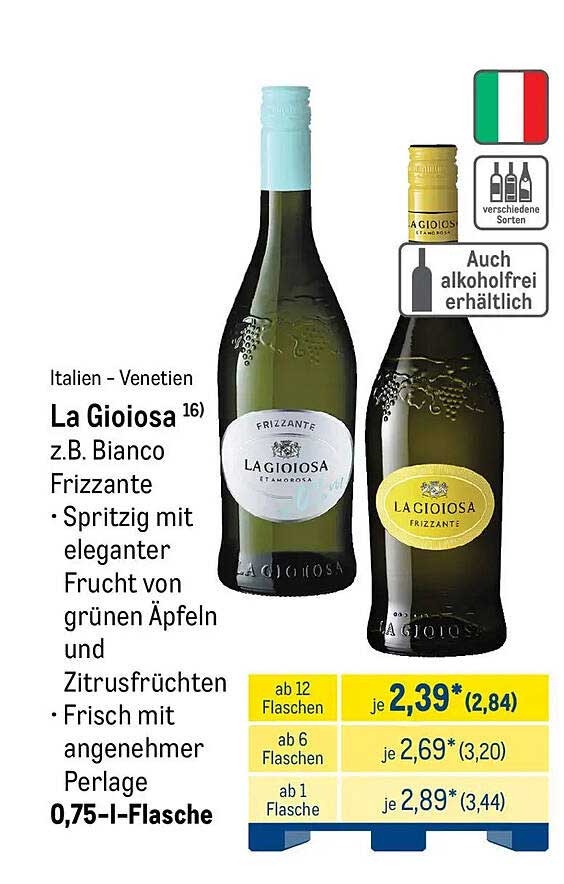 La Gioiosa z.B. Bianco Frizzante