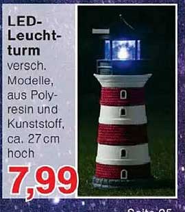 LED-Leuchtturm versch. Modelle, aus Polyresin und Kunststoff, ca. 27 cm hoch