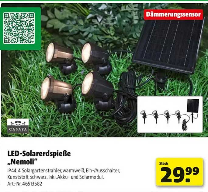 LED-Solardspieße „Nemoli“