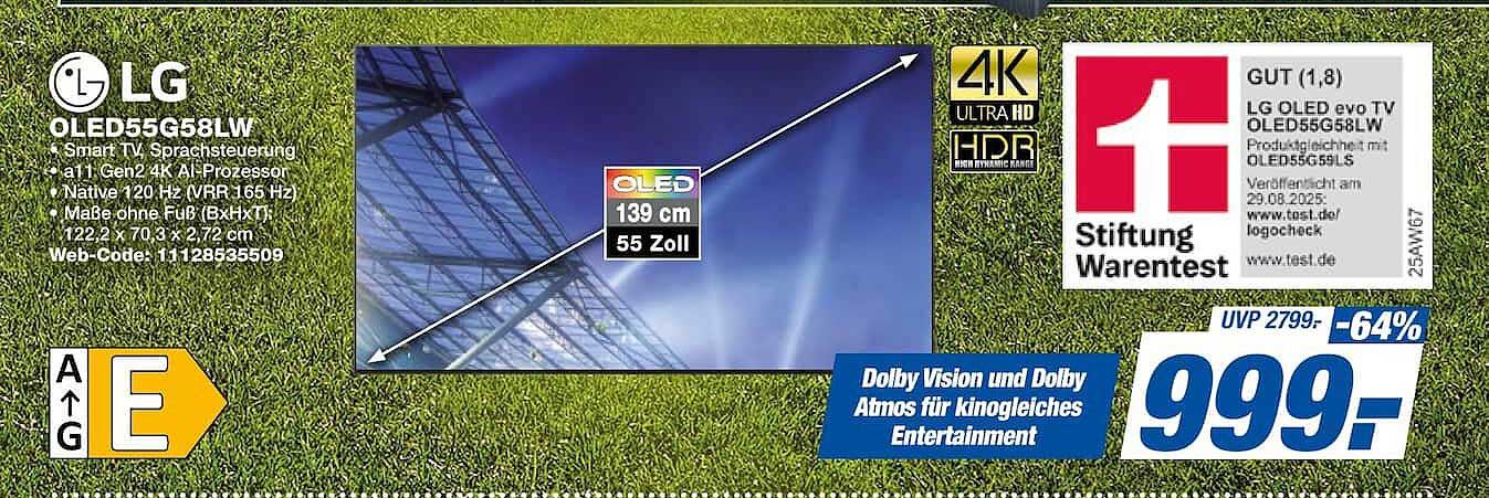 LG OLED evo TV OLED55G58LW