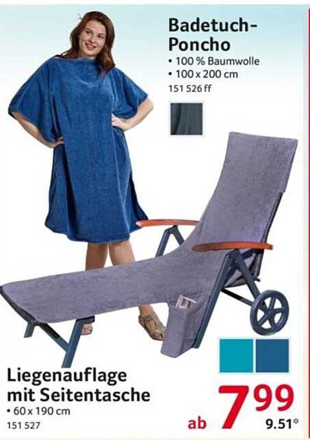 Liegenauflage mit Seitentasche