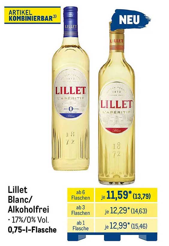 Lillet Blanc/ Alkoholrei
