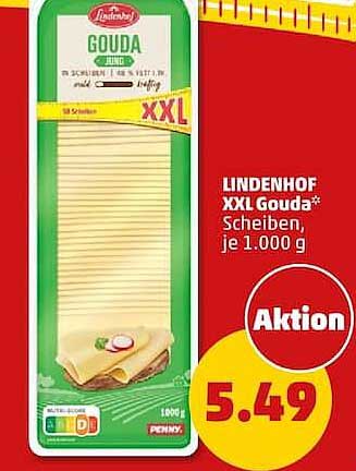 LINDENHOF XXL Gouda* Scheiben, je 1.000 g