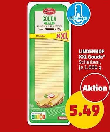 LINDENHOF XXL Gouda* Scheiben, je 1.000 g