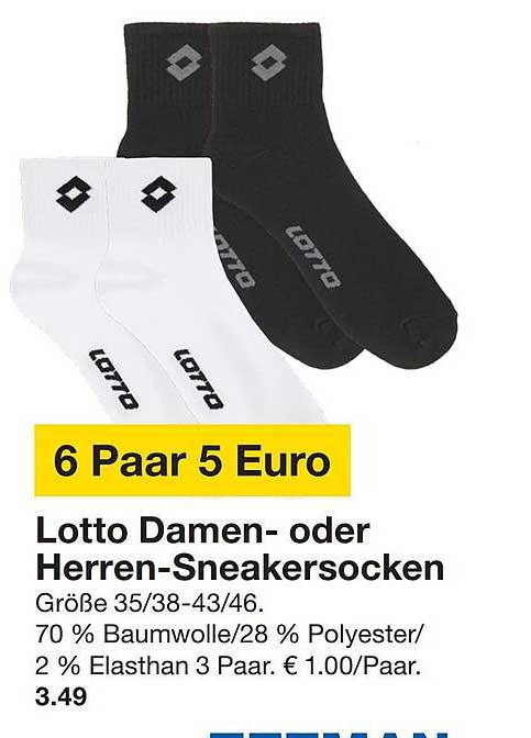 Lotto Damen- oder Herren-Sneakersocken