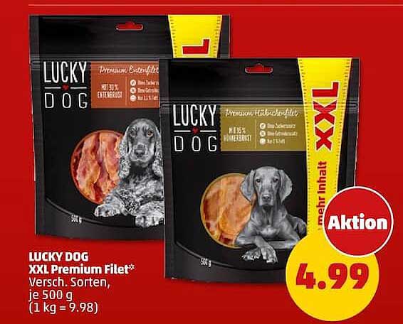 LUCKY DOG XXL Premium Filet* Versch. Sorten, je 500 g (1 kg = 9.98)