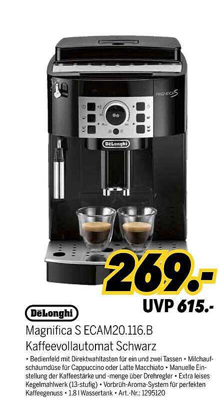 Magnifica S ECAM20.116.B Kaffeevollautomat Schwarz