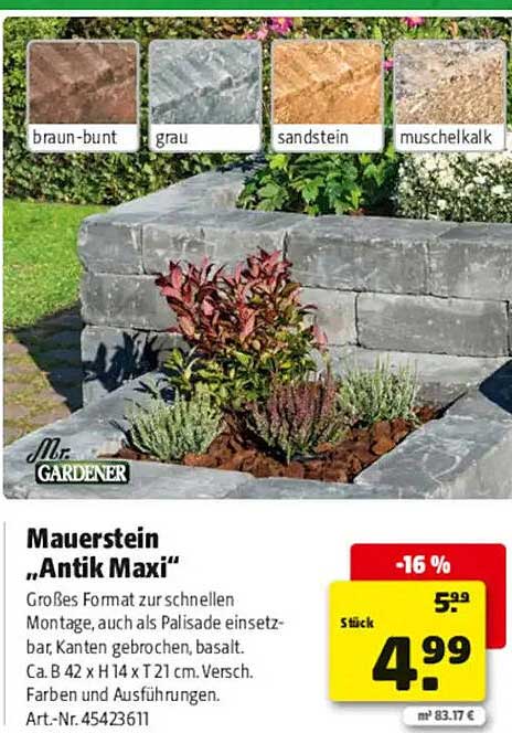 Mauerstein „Antik Maxi“