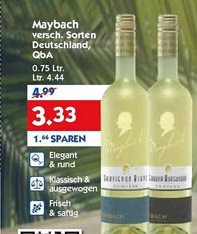 Maybach versch. Sorten Deutschland, QbA