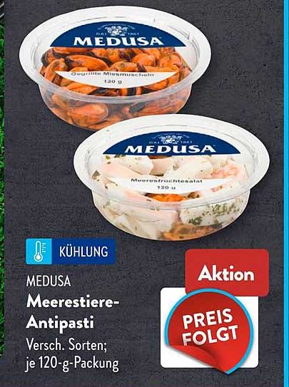 MEDUSA Meerestiere-Antipasti Versch. Sorten; je 120-g-Packung