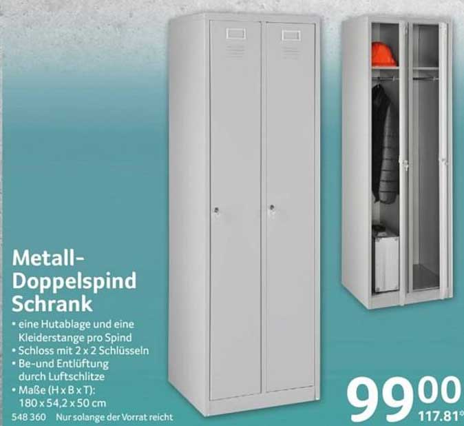 Metall-Doppelspind Schrank