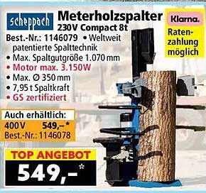 Meterholzspalter 230V Compact 8t